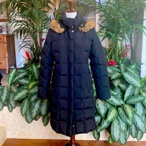 American Living Hooded Puffer Coat with Faux Fur Trim
